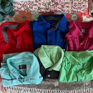 Under Armour and PGA Men's Polo Shirts
Lime Green is a med
All others Large